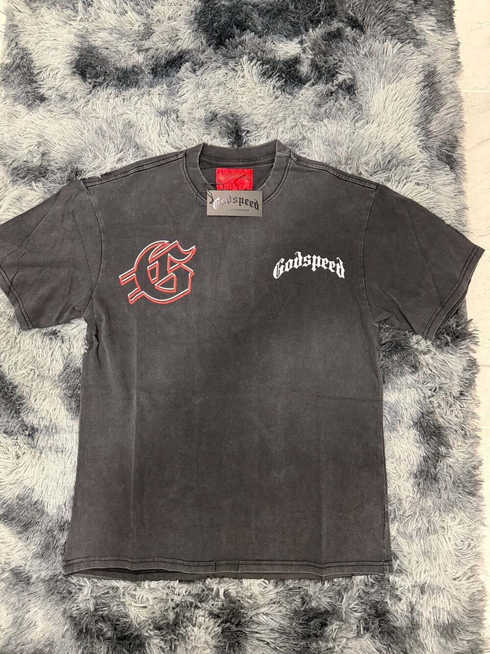 Godspeed New York Statue of Liberty E Pluribus Unum Washed Black T-Shirt